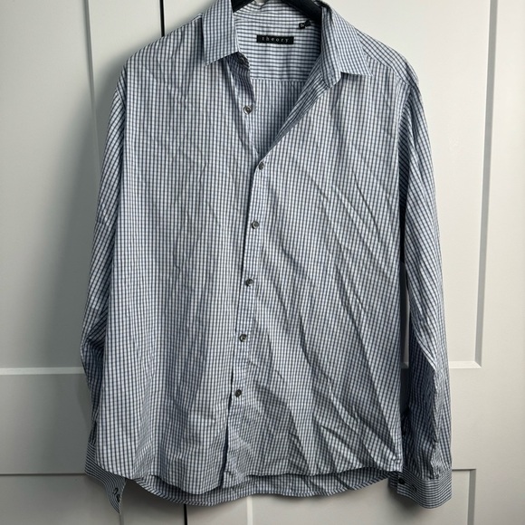 Theory Other - Theory Men’s Zack PS Button Down Dress Shirt Blue Striped Size Large